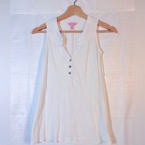 Lilly Pulitzer tank top elevated basics white size XS